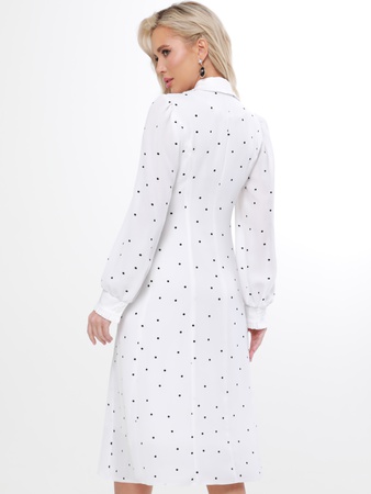 Офисное платье с воротником