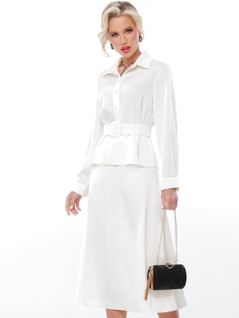 Офисный летний костюм с юбкой