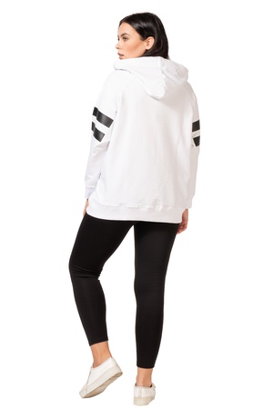 Büyük Beden Baskı Detaylı Sweatshirt