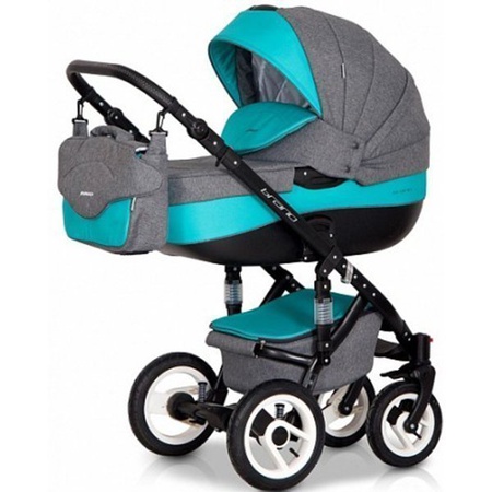 Коляска Riko Bruno 2 в 1 Серый/бирюза
