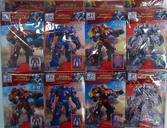 Конструктор Роботы в коробке 8шт в уп