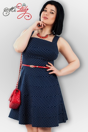 1292 Dress with polka dots, sizes 44-50
