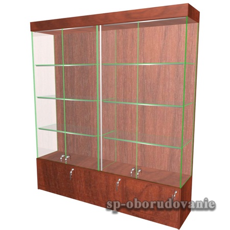 玻璃和层压刨花板（MDF）制成的展示柜Double