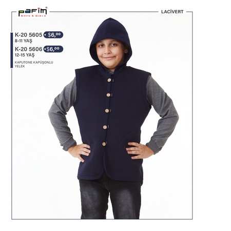 KAPUTONE KAPÜŞONLU YELEK