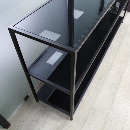 Тумба под TV с полками из закаленного стекла