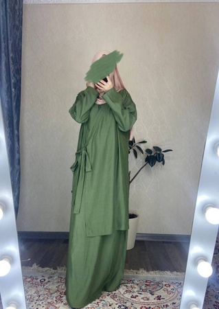 В наличии Абая с запахом Ткань: тонкий лён сезон лето Размер: стандартный оверсайз Производство Кыргызстан 🇰🇬🇰🇬🇰🇬