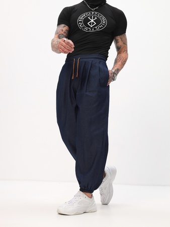 Штаны Джинсовые укороченные широкие