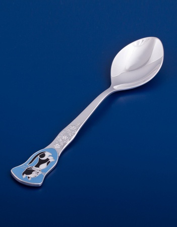 Детская серебряная ложка №31 "Кот"