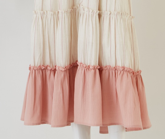 Uzun Kol Yakalı Kız Çocuk Elbise