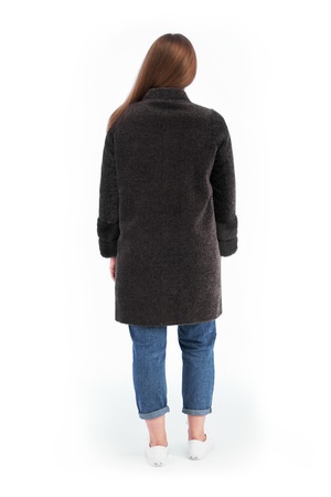 Пальто женское Silverfox модель 805-Темно серый