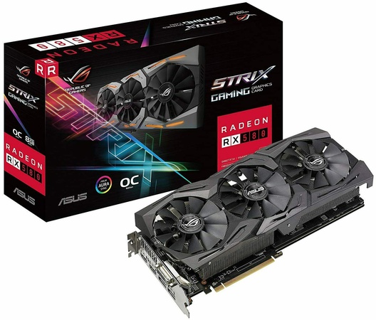ASUS ROG STRIX RADEON RX580 GAMING 8GB GRAPHIC CARD ROG-STRIX-RX580-O8G-GAMING