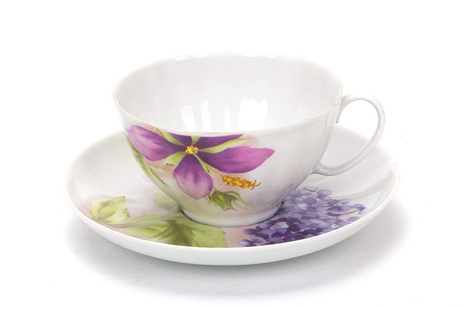 Сервиз чайный Альпийские цветы (Белый лебедь, 14)