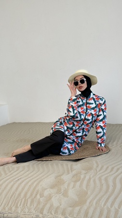 Буркини из тонкой сеточной лайкры