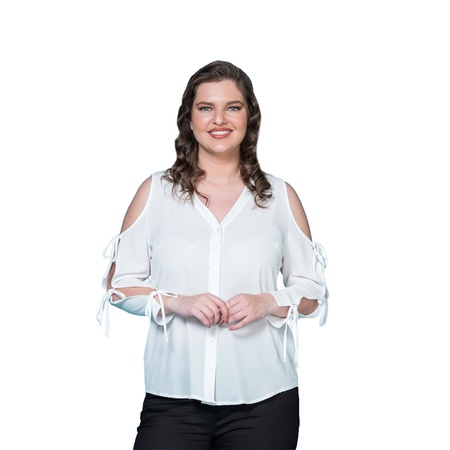 Креповая рубашка большого размера