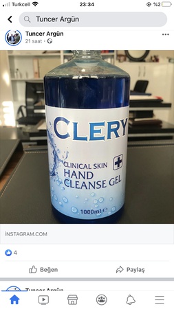 Hand Disinfectant gel Clery