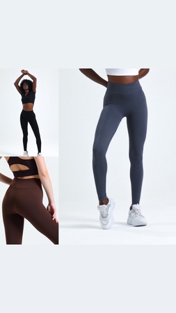 Бесшовные лосины в рубчик