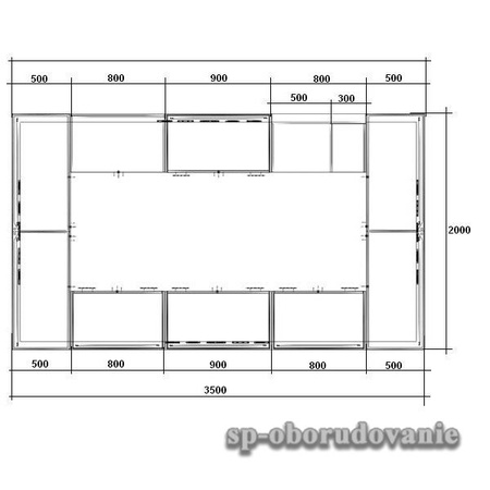 刨花板和玻璃制成的亭子1500x3500x2000