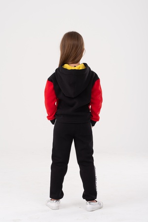 Hoodie red-black with tape Yumster YC.02.07.002