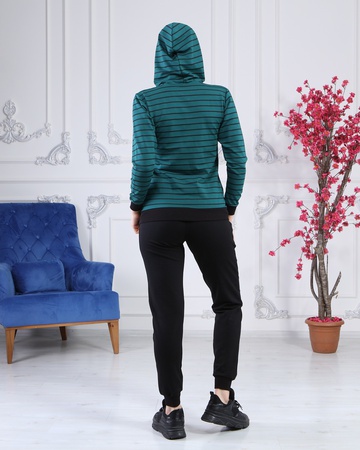 Полосатый спортивный костюм с застежкой-молнией и гибкими деталями IMPULSE