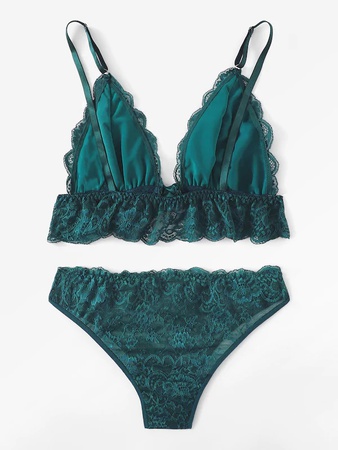 Ресницы Кружевные Подвязки Комплект Белья