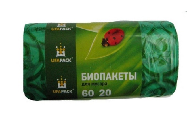 ПАКЕТЫ ДЛЯ МУСОРА БИО 60 ЛИТРОВ 20 ШТ.