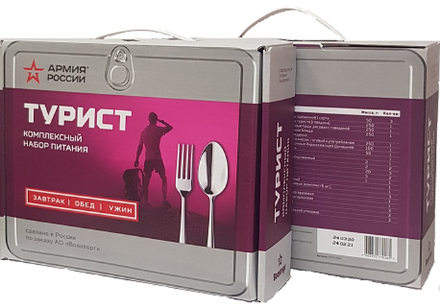 Рационы питания (сухие пайки) в упаковке кейс с ручкой
