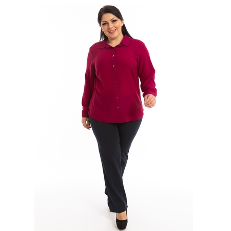 Büyük Beden Klasik Krep Gömlek