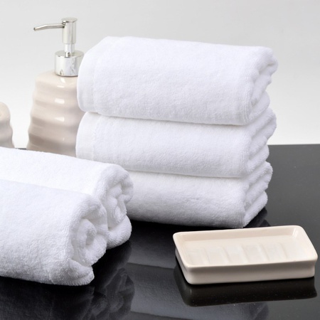 plain hotel towels