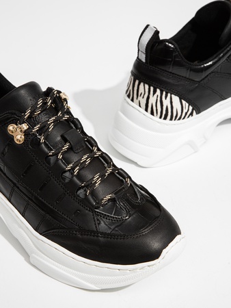 Стильные кожаные женские кроссовки ручной работы MADE IN EUROPE