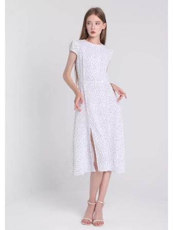 Sırtı açık midi elbise