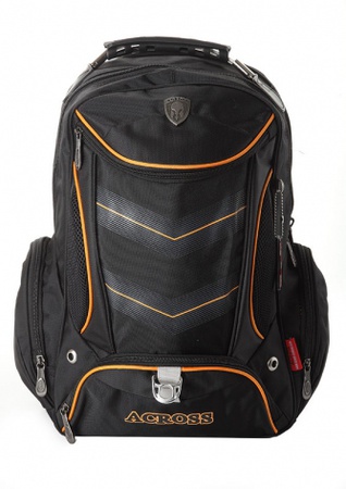 Turuncu süslemeli sırt çantası A15-25 Siyah