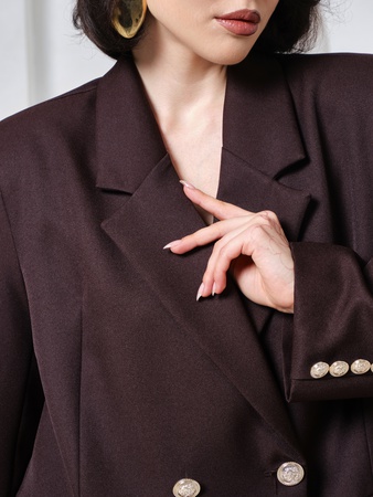 Пиджак оверсайз классический удлиненный