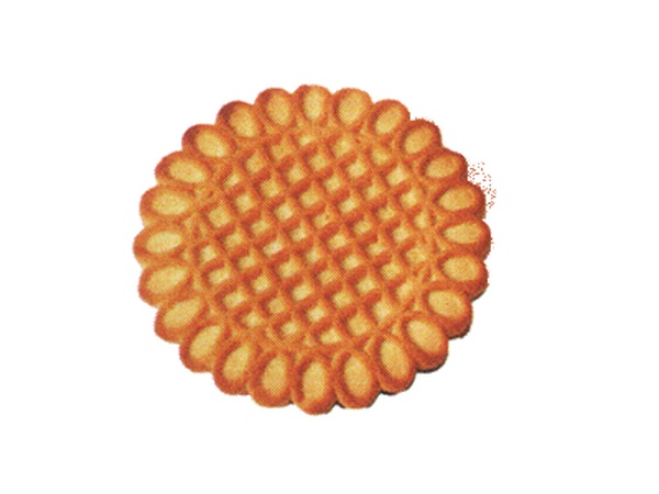 Round waffle cookies