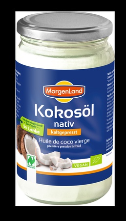 Масло кокосовое нерафинированное органическое холодного отжима (virgin) MorgenLand 950 мл
