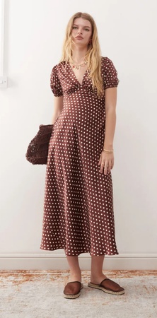 Женское платье, платье в горошек