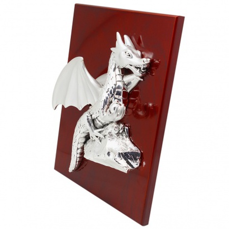 Gümüş kaplamalı &#39;Dragon&#39; panel (mat)