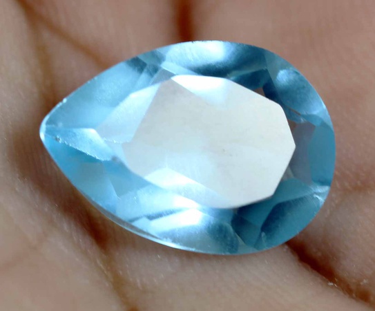 Beautiful Certified 100% Natural Pear Shape SKY BLUE TOPAZ Loose Gemstone