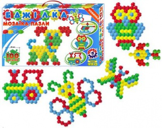 Mozaik - bulmacalar Bee 100el. büyük parçalar (4 adet)