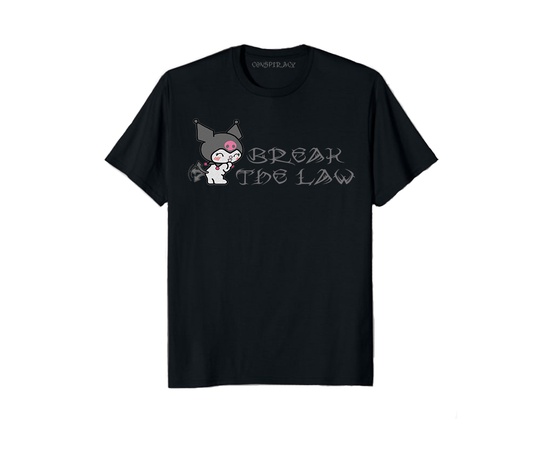 Чёрная оверсайз футболка с принтом