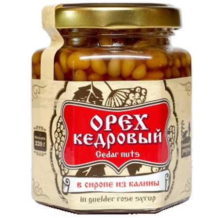 Кедровый орех в сиропе из калины, 220 г