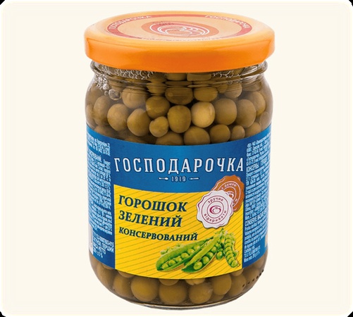 Горошек зеленый консервированный