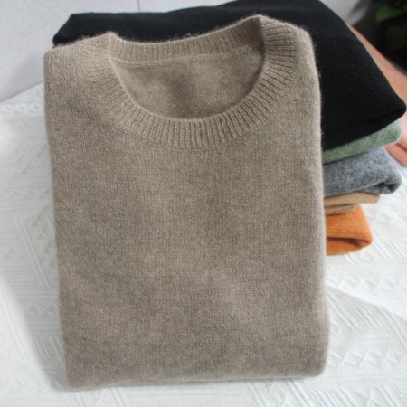 Kaschmirpullover Damen 100 reiner Kaschmirpullover Herbst und Winter Strickboden Pullover Rundhals Pullover lockerer Pullover dünn