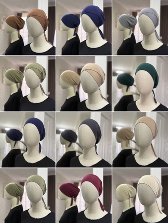 Шапка на завязках под хиджаб