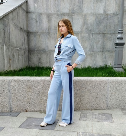 Костюм в стиле спорт шик, для отдыха