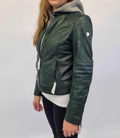Kadın yeşil deri ceket Alpenblitz