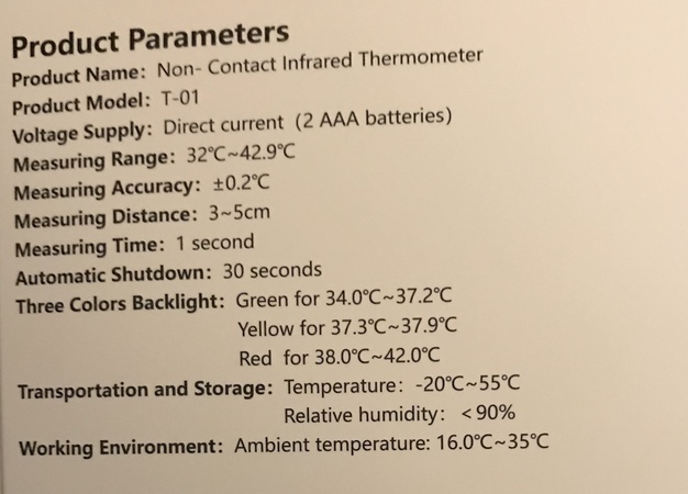 Non Contact Infrared Thermometer Temperature Gun