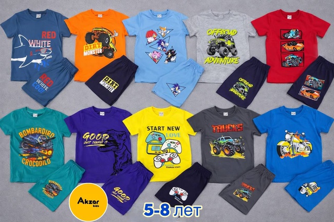 футболка шорты для мальчиков и девочек