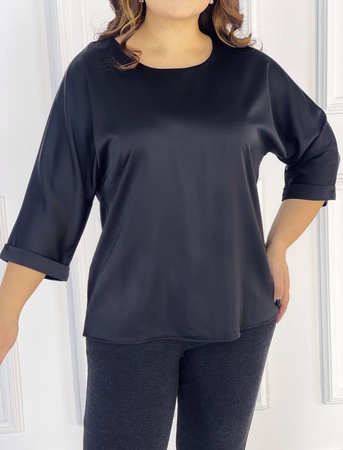 Kadın basic ipek reglan bluz