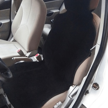 Меховая накидка на кресло авто