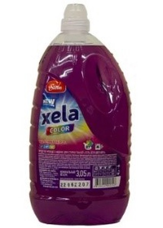 Renkli kumaşların yıkanması için sıvı deterjan jeli